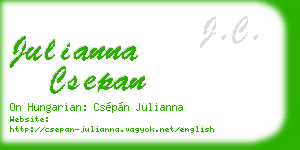 julianna csepan business card